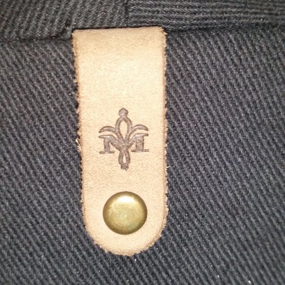 Mackage black military style jacket with leather trim EUC - Picture 6 of 12